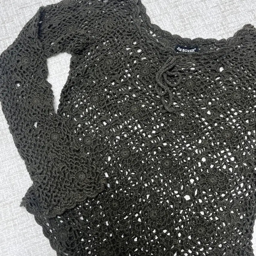 [BUNJANG] Vintage Lace Knit Top / 히피 빈티지 레이스 니트 탑