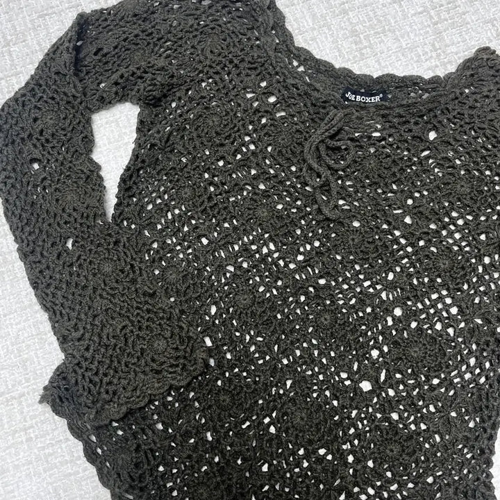 [BUNJANG] Vintage Lace Knit Top / 히피 빈티지 레이스 니트 탑