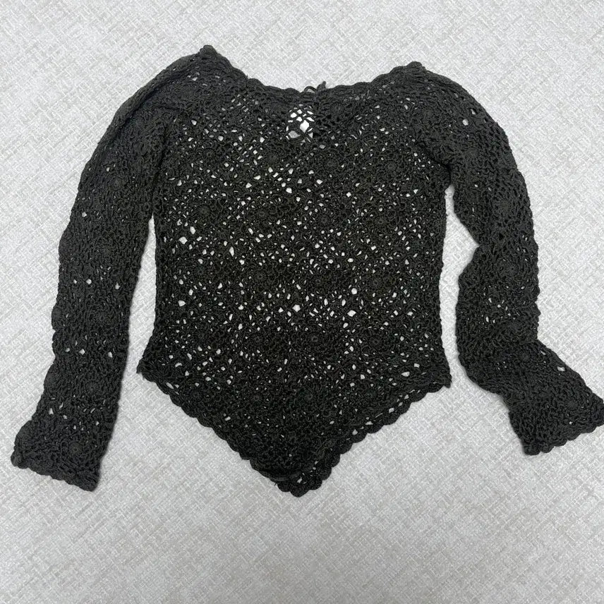[BUNJANG] Vintage Lace Knit Top / 히피 빈티지 레이스 니트 탑