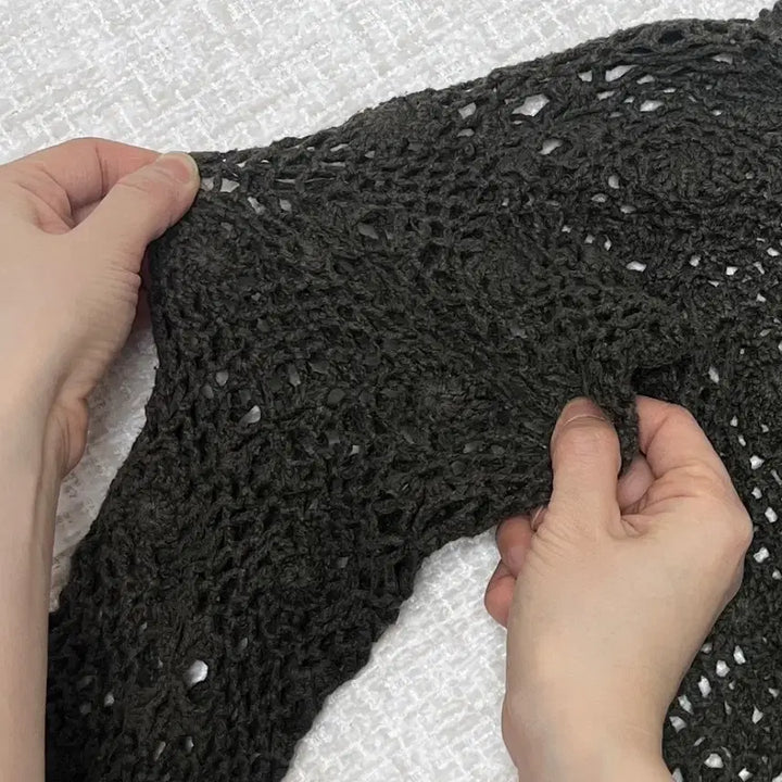 [BUNJANG] Vintage Lace Knit Top / 히피 빈티지 레이스 니트 탑