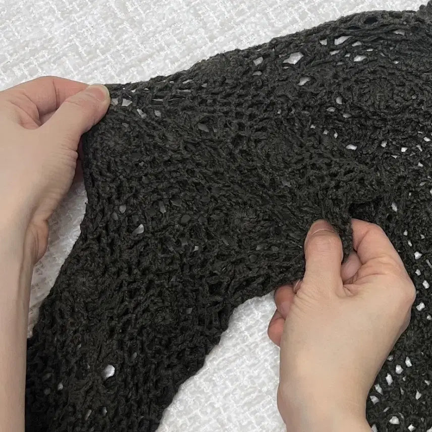 [BUNJANG] Vintage Lace Knit Top / 히피 빈티지 레이스 니트 탑