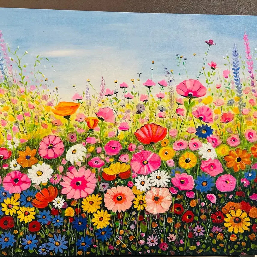[BUNJANG] Spring Field Acrylic Painting Canvas / 봄의들판(아크릴화캔버스)
