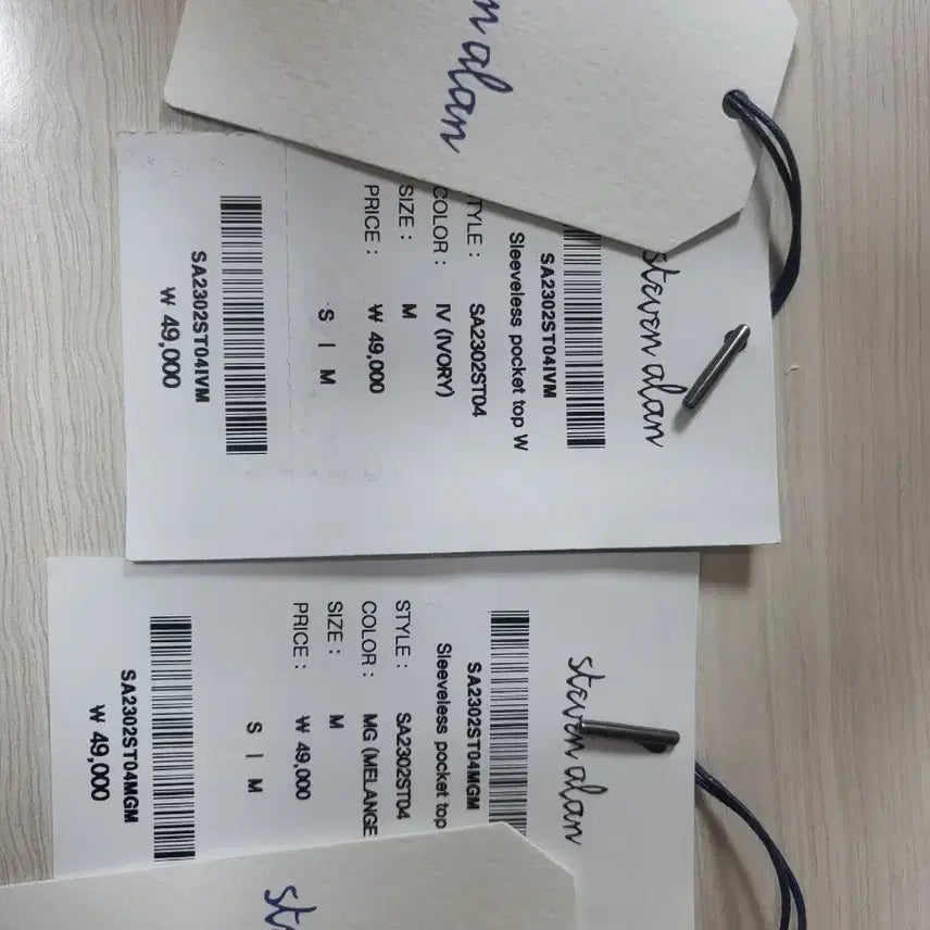 [BUNJANG] Steve Alan Stitch Sleeveless T-shirt / 스티브알란 (w) 스티치 민소매 티셔츠