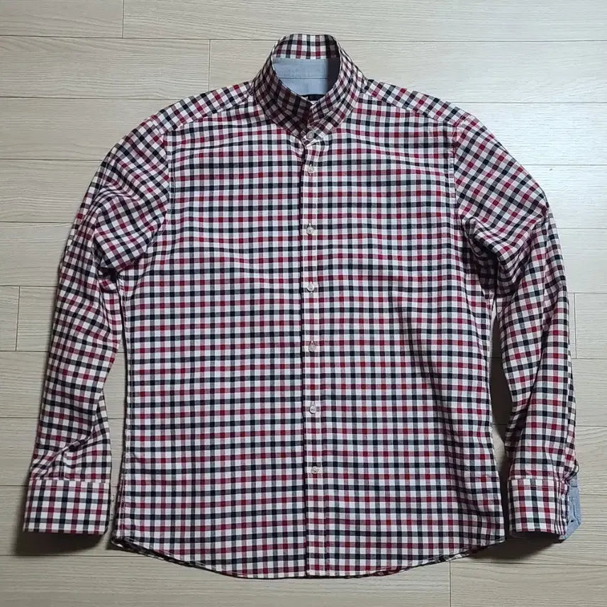 [BUNJANG] Basic House Slim Fit Oxford Check Shirt / 베이직하우스 체크셔츠 옥스퍼드셔츠 슬림핏 105 100 103