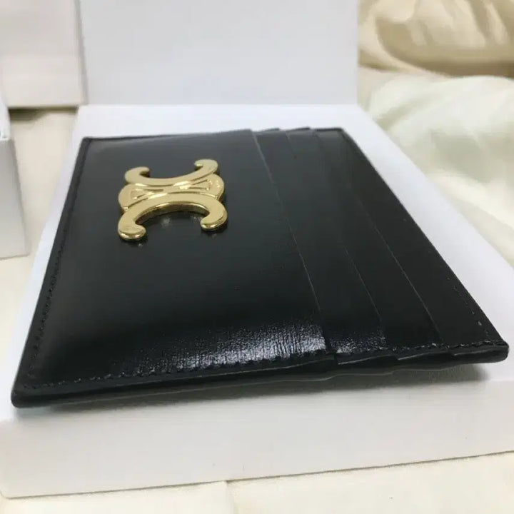 [BUNJANG] Celine Triomphe Card Holder Black / 셀린느 트리옹프 카드지갑 카드홀더 블랙 금장
