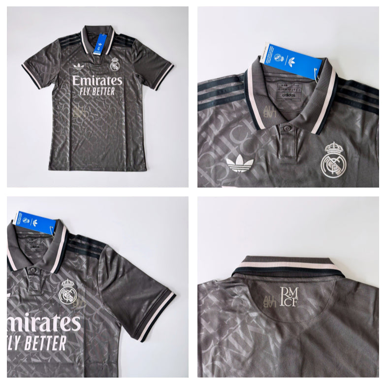 [BUNJANG] Adidas Real Madrid 2024/25 3rd Jersey Charcoal - KR / M / 아디다스 레알 마드리드 2024/25 3rd 저지 차콜 - KR / M