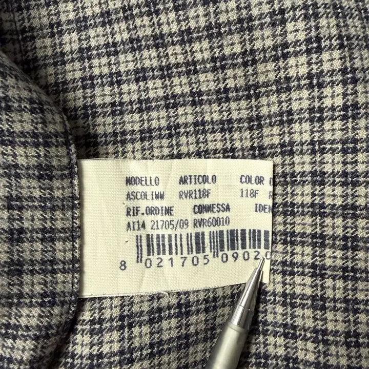 [BUNJANG] RVR Lardini Reversible Checkered Padded Jacket / RVR 라르디니 셔츠형 패딩 자켓 46