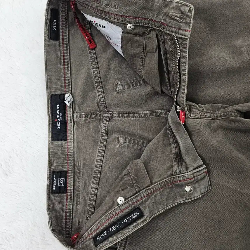 [BUNJANG] Kiton Brown Khaki Denim Pants / 키톤 브라운카키 데님 팬츠