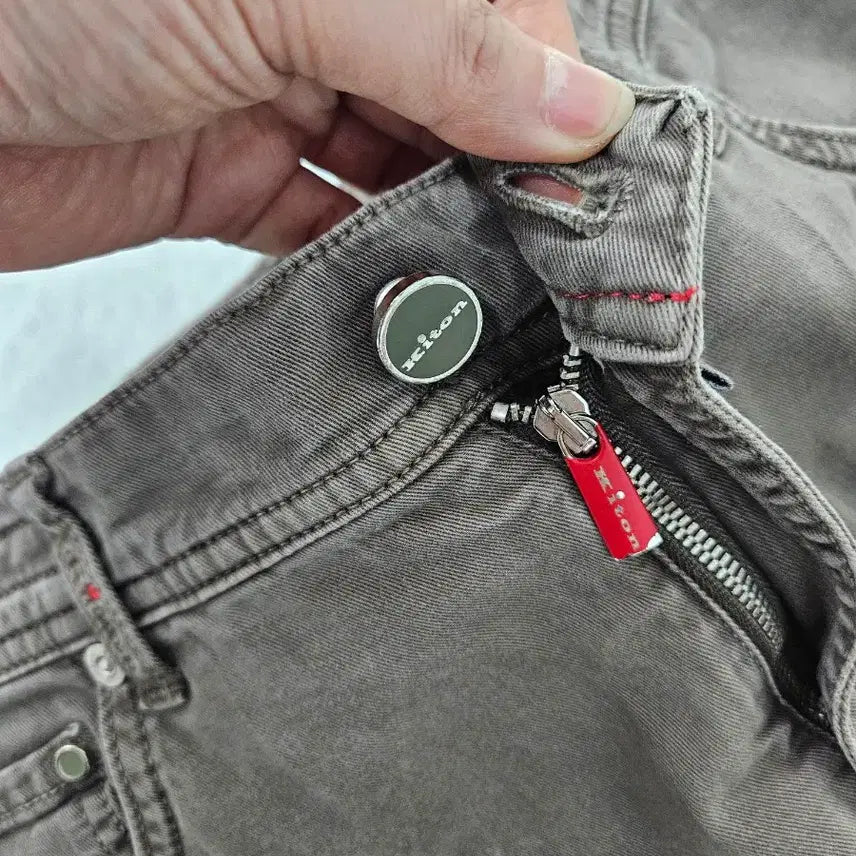 [BUNJANG] Kiton Brown Khaki Denim Pants / 키톤 브라운카키 데님 팬츠