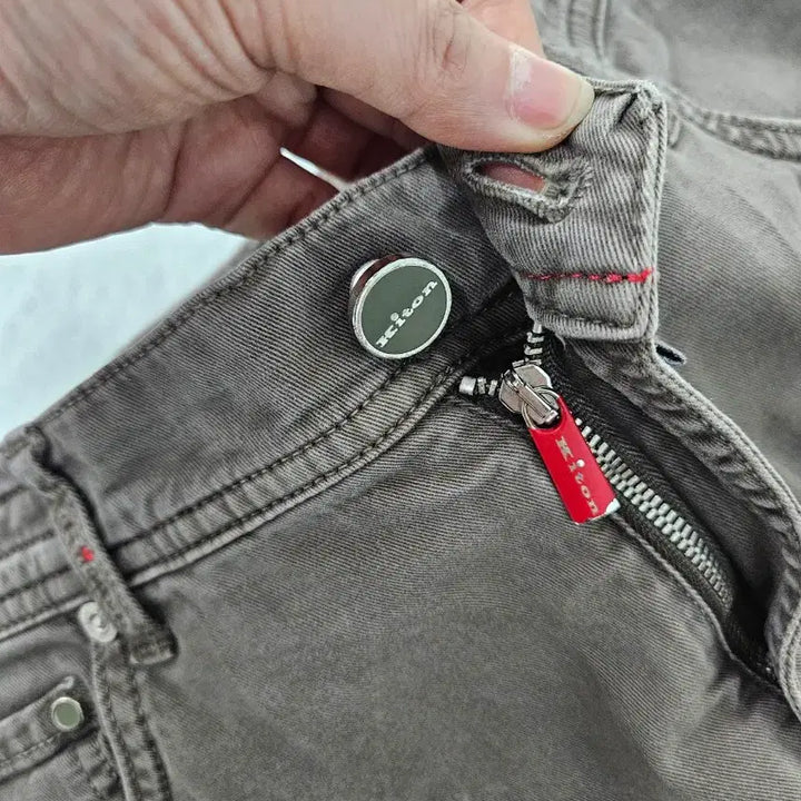 [BUNJANG] Kiton Brown Khaki Denim Pants / 키톤 브라운카키 데님 팬츠