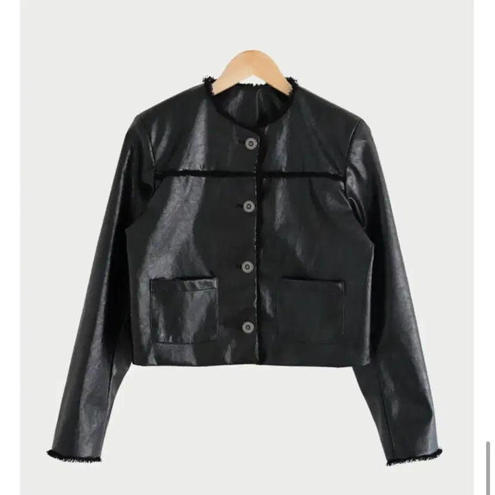 [BUNJANG] With Bloom Tweed Leather Jacket / 반택포 위드블룸 트위드 레더 자켓