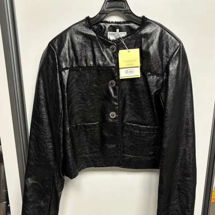 [BUNJANG] With Bloom Tweed Leather Jacket / 반택포 위드블룸 트위드 레더 자켓