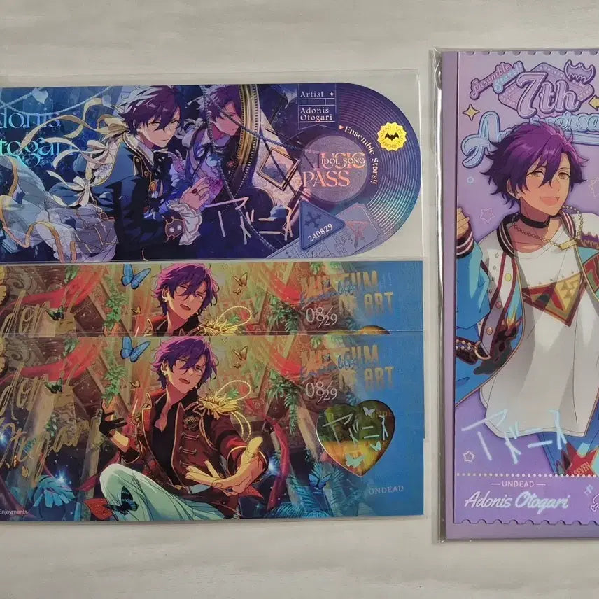 [BUNJANG] Ensemble Stars Adonis Record Ticket & Carnival Ticket Bundle Set / 앙스타 아도니스 레코드티켓 심열티켓 7주년 카니발티켓