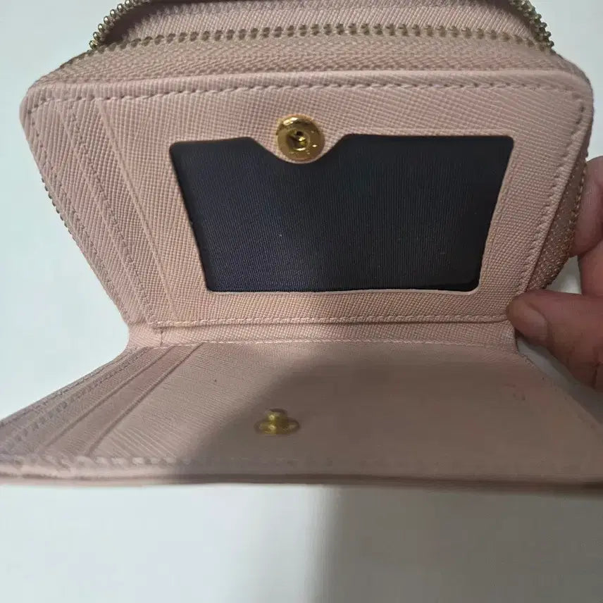 [BUNJANG] Louis Quatorze Pink Embossed Leather Clutch Card Wallet / 루이까또즈  일괄