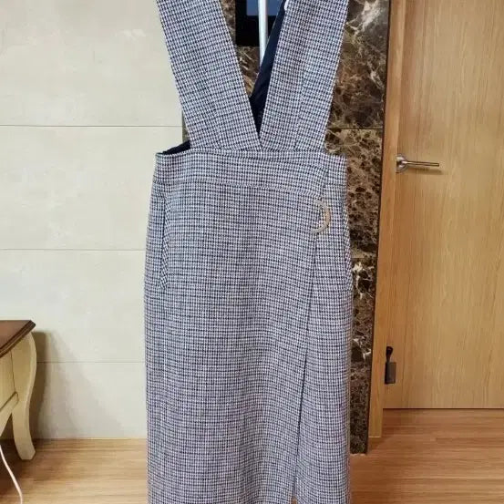 [BUNJANG] Deuel Check Overall Dress / 듀엘체크멜빵원피스