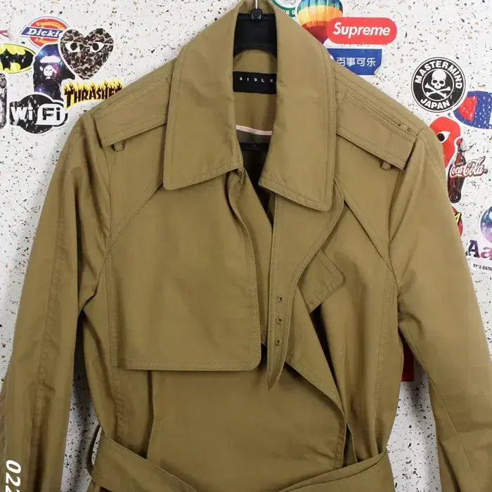 [BUNJANG] Sisley Belted Trench Coat Khaki (Size 36) / 여성42/ 시슬리 벨티드 트렌치 코트KH 36-9
