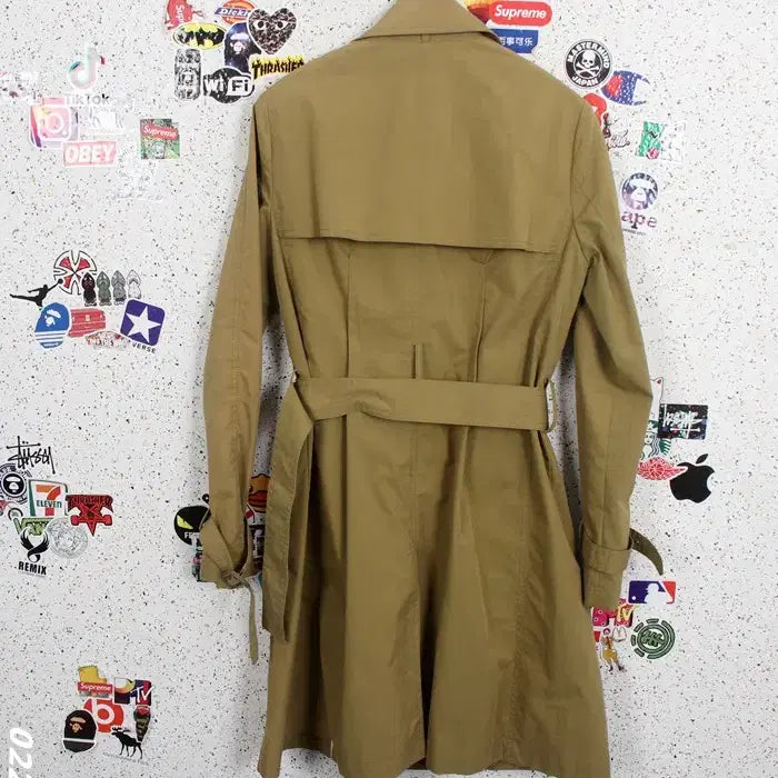 [BUNJANG] Sisley Belted Trench Coat Khaki (Size 36) / 여성42/ 시슬리 벨티드 트렌치 코트KH 36-9
