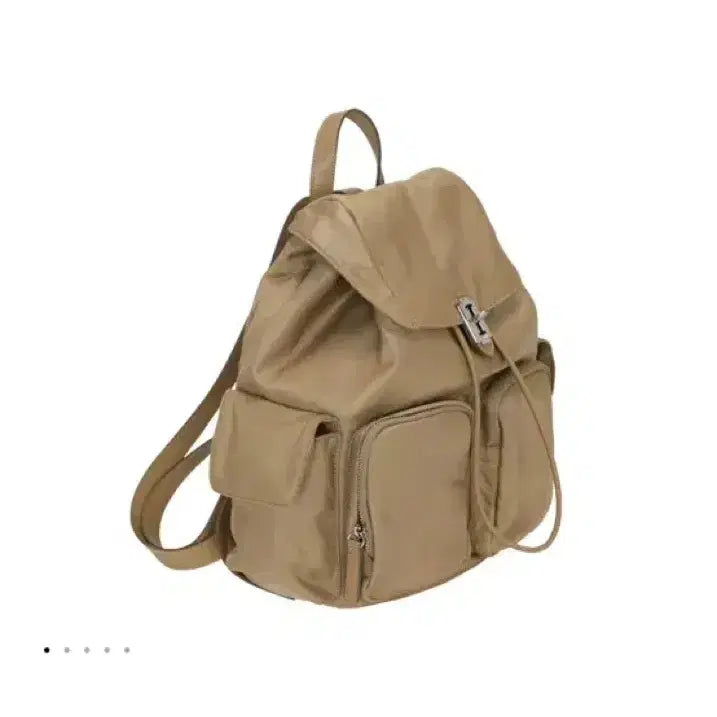 [BUNJANG] Vunque Hei Double Pocket Backpack Beige / 분크 헤이 더블 포켓 백팩 베이지