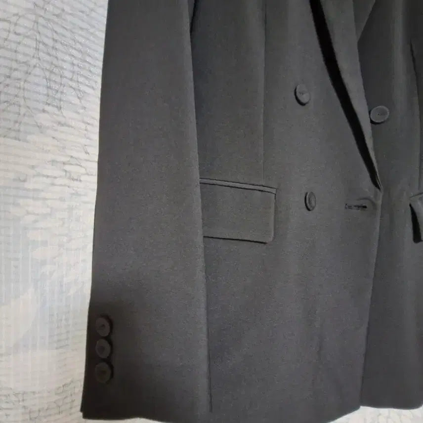 [BUNJANG] A+G Black Double-Button Jacket / A+G 블랙 더블버튼 자켓