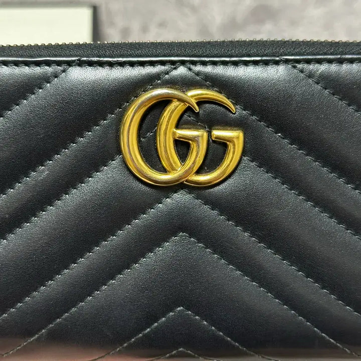 [BUNJANG] Gucci GG Marmont Matelasse Long Wallet Black / [풀구성] 구찌 GG 마몬트 마틀라세 장지갑 블랙