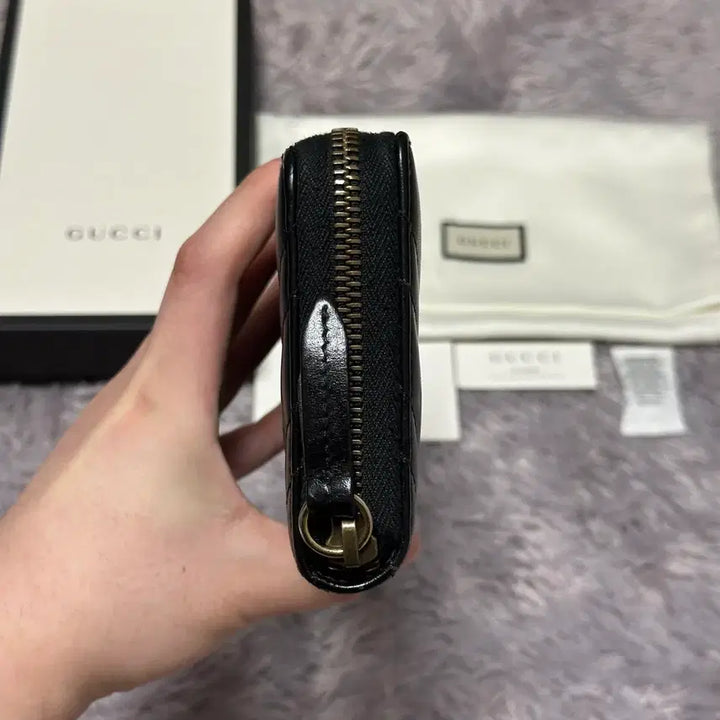 [BUNJANG] Gucci GG Marmont Matelasse Long Wallet Black / [풀구성] 구찌 GG 마몬트 마틀라세 장지갑 블랙