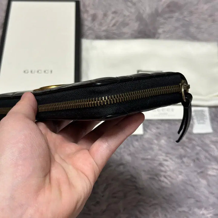 [BUNJANG] Gucci GG Marmont Matelasse Long Wallet Black / [풀구성] 구찌 GG 마몬트 마틀라세 장지갑 블랙
