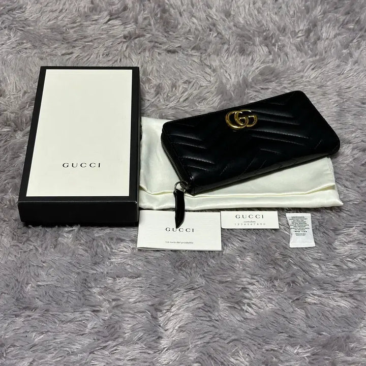[BUNJANG] Gucci GG Marmont Matelasse Long Wallet Black / [풀구성] 구찌 GG 마몬트 마틀라세 장지갑 블랙