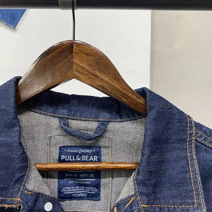 [BUNJANG] Pull&Bear Denim Trucker Jacket / (95) 풀앤베어 캐주얼 스트릿 생지 데님 트러커 진청자켓