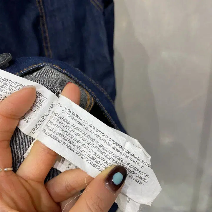 [BUNJANG] Pull&Bear Denim Trucker Jacket / (95) 풀앤베어 캐주얼 스트릿 생지 데님 트러커 진청자켓