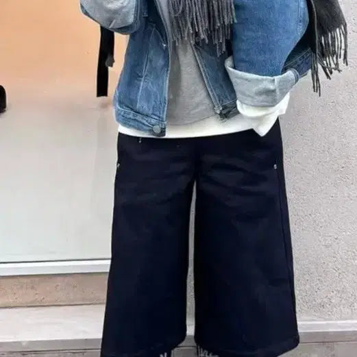 [BUNJANG] EFINKLER Oval Half Denim M / 새상품) 에핑글러 오발하프데님 M