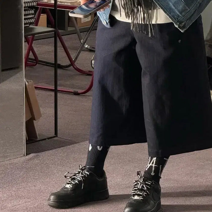 [BUNJANG] EFINKLER Oval Half Denim M / 새상품) 에핑글러 오발하프데님 M