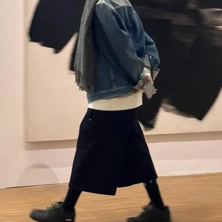 [BUNJANG] EFINKLER Oval Half Denim M / 새상품) 에핑글러 오발하프데님 M