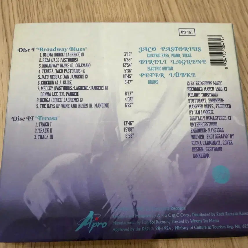 [BUNJANG] Jaco Pastorius Broadway Blues & Teresa 2CD Album / Jaco Pastorius broadway blues & Teresa