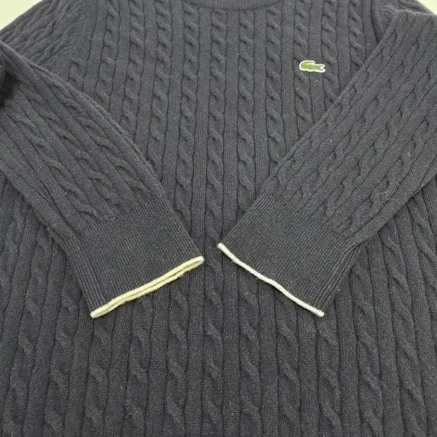 [BUNJANG] Lacoste Wool Cable Knit Sweater / 라코스테 울 꽈배기 니트 38(100) 사이즈