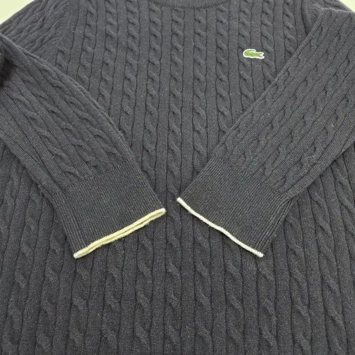 [BUNJANG] Lacoste Wool Cable Knit Sweater / 라코스테 울 꽈배기 니트 38(100) 사이즈