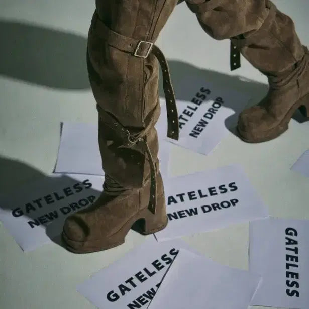 [BUNJANG] GATELESS Thigh High Boots / BUCKLE THIGH HIGH BOOTS [HIGH] - 게이트리스