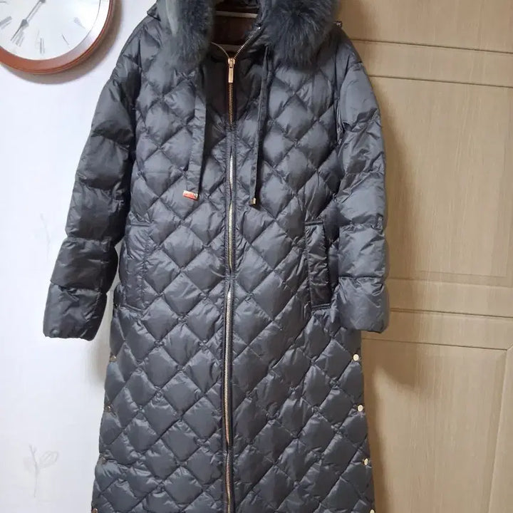 [BUNJANG] Long Quilted Duck Down Padded Coat / 롱 기장 퀼팅 오리털 패딩 코트(새상품)