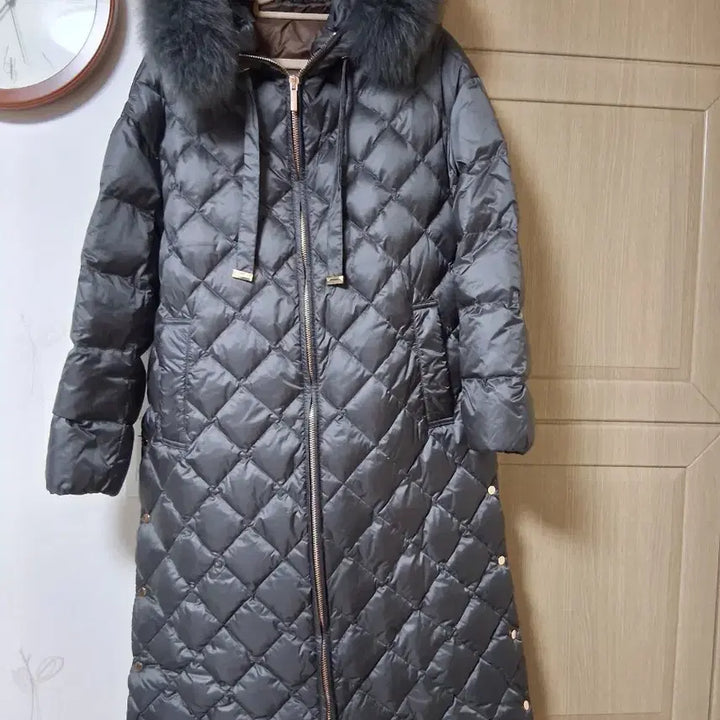 [BUNJANG] Long Quilted Duck Down Padded Coat / 롱 기장 퀼팅 오리털 패딩 코트(새상품)