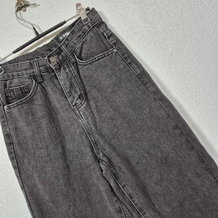 [SOLD OUT] S-BIN 블랙 워싱 데님 와이드 팬츠 55
