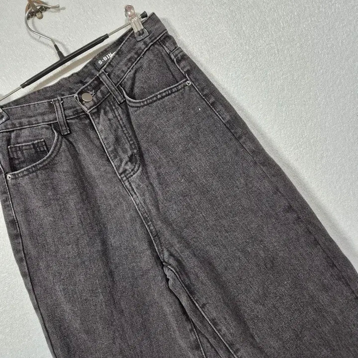 [SOLD OUT] S-BIN 블랙 워싱 데님 와이드 팬츠 55