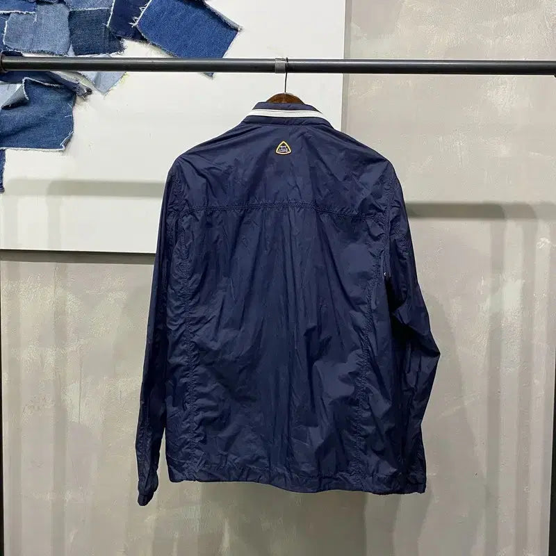 [BUNJANG] Louis Castel Golf Navy Windbreaker Jacket / (105) 루이까스텔 골프 스포츠 네이비 홑겹 바람막이 자켓