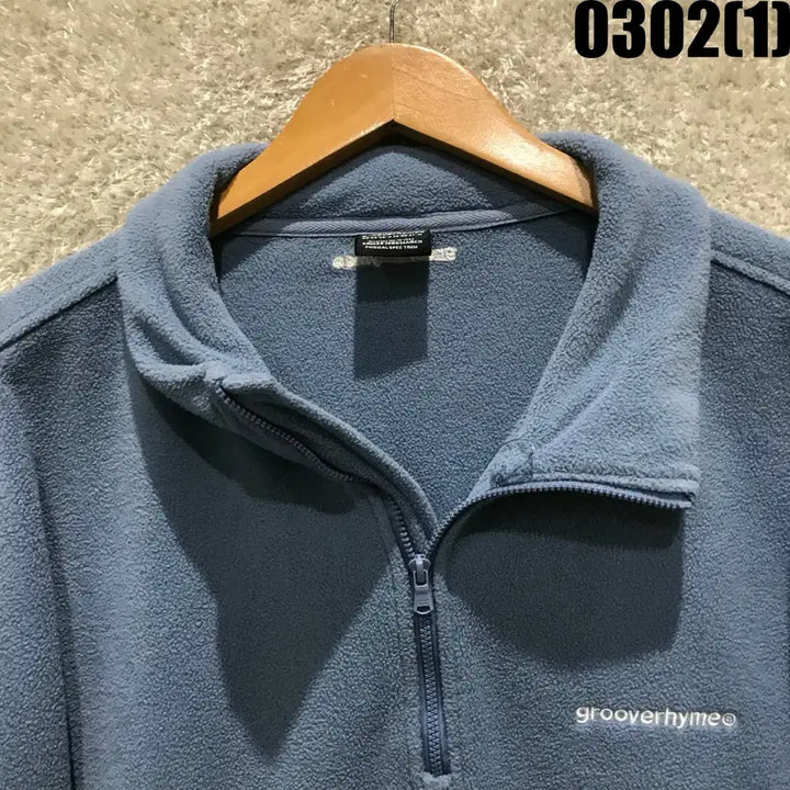 [BUNJANG] Grooverhyme Fleece Half-Zip Pullover XL / grooverhyme 플리스 하프집업 블루 XL