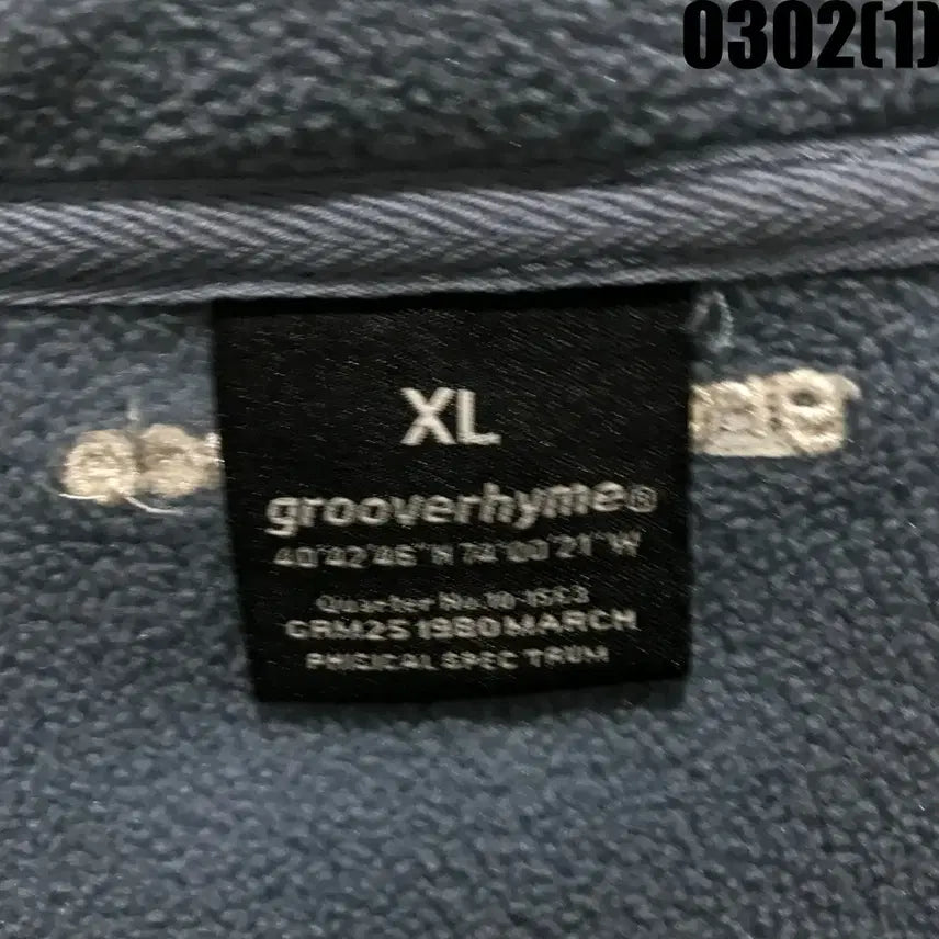 [BUNJANG] Grooverhyme Fleece Half-Zip Pullover XL / grooverhyme 플리스 하프집업 블루 XL