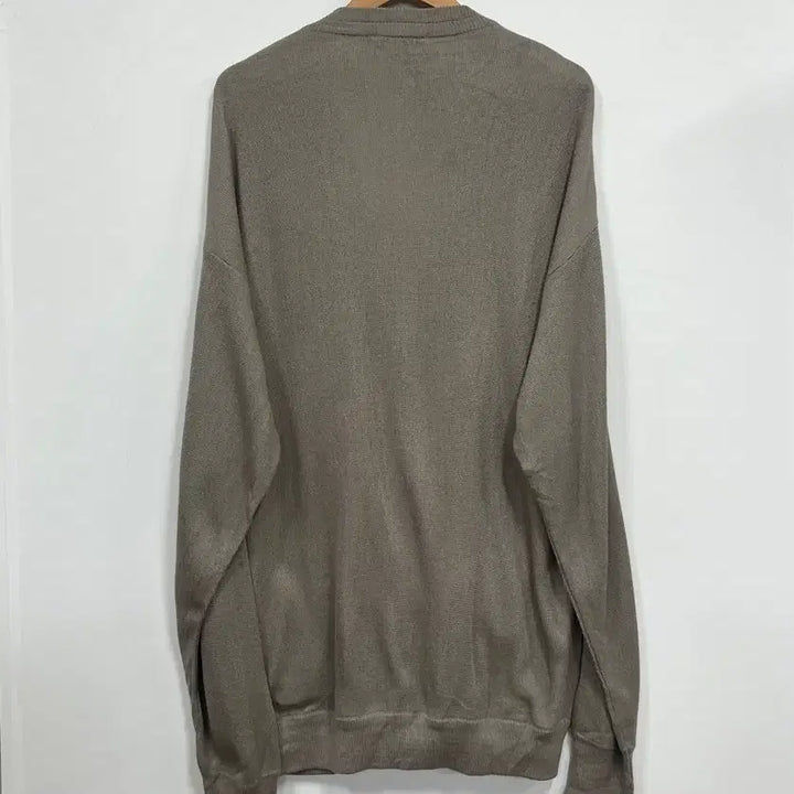 [BUNJANG] Lacoste Beige V-Neck Cardigan / [110] 90s 라코스테 빅사이즈 베이지 남성 브이넥 가디건