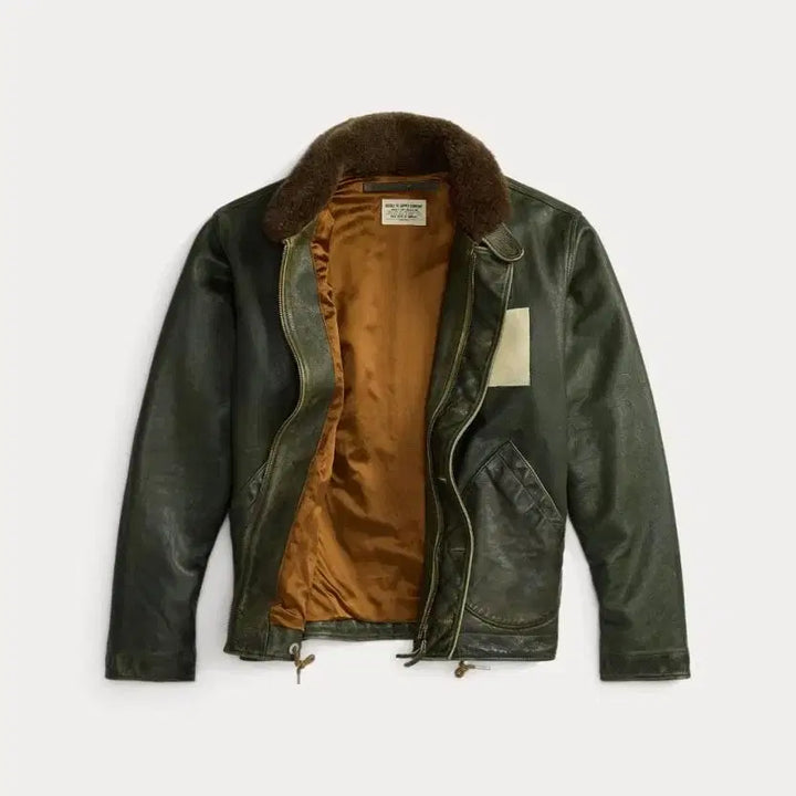 [BUNJANG] RRL Leather Deck Jacket N-1 / rrl 더블알엘 레더 덱자켓 N-1