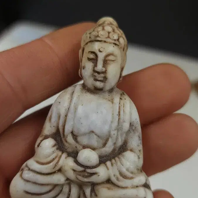 [BUNJANG] Jade Seated Buddha Statue / 고옥에강옥 백옥좌상불상