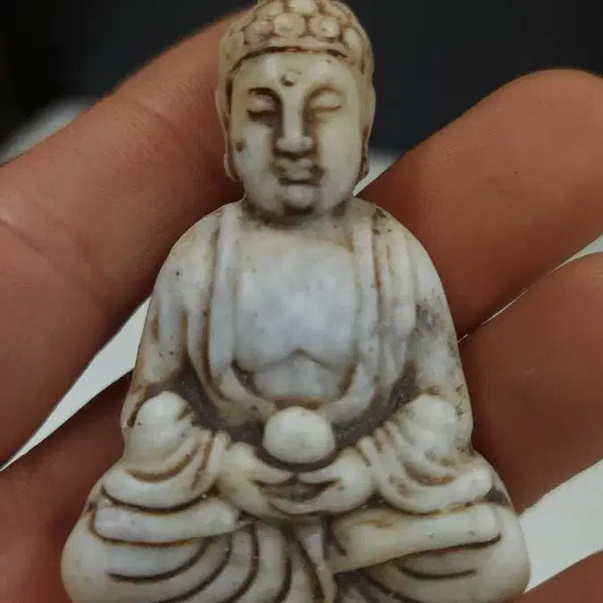 [BUNJANG] Jade Seated Buddha Statue / 고옥에강옥 백옥좌상불상