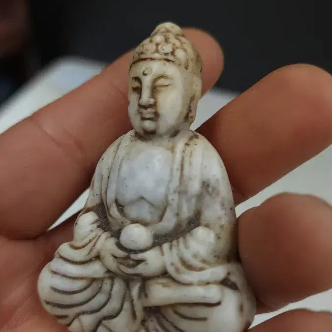 [BUNJANG] Jade Seated Buddha Statue / 고옥에강옥 백옥좌상불상