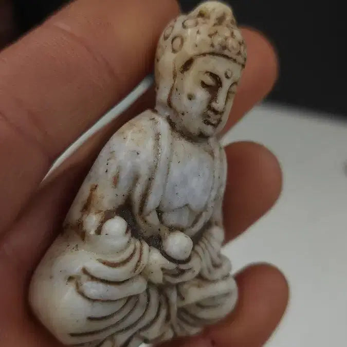 [BUNJANG] Jade Seated Buddha Statue / 고옥에강옥 백옥좌상불상