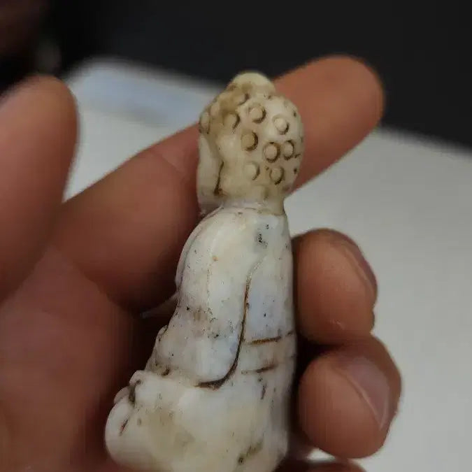 [BUNJANG] Jade Seated Buddha Statue / 고옥에강옥 백옥좌상불상